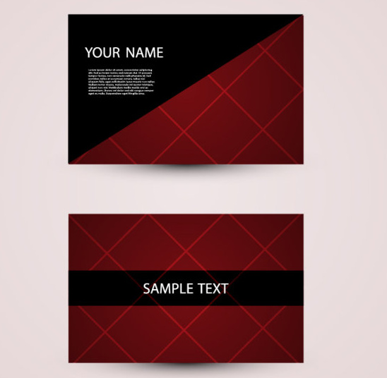 modern design business cards vector set 
