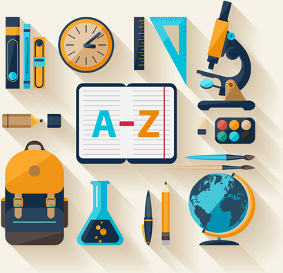 modern education icons vector