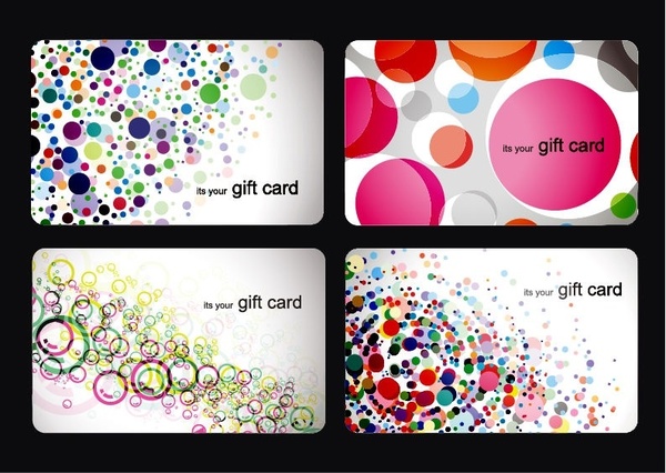 Modern Gift Card Templates Vector Set