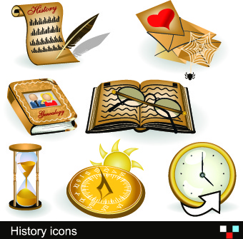 modern icons objects vector set