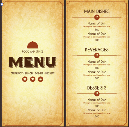 menu restaurant list modern vector 70mb jutarnji graphic eps