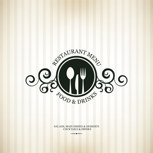 modern restaurant menu design graphic set
