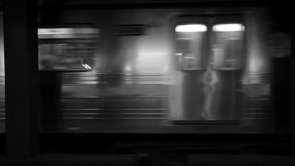 modern train moving on metro station