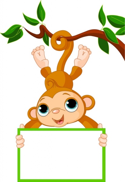 monkey cartoon image 02 vector