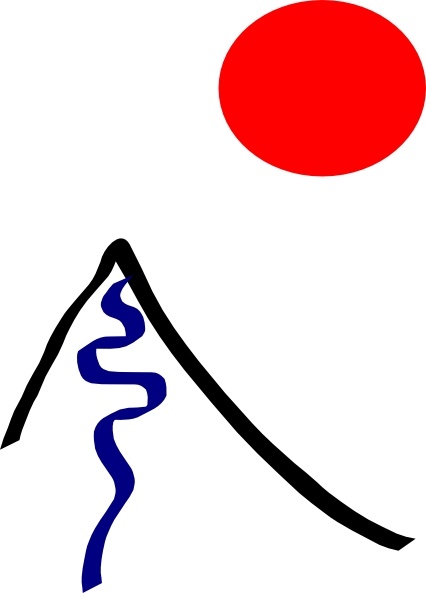 Montain And Sun clip art 