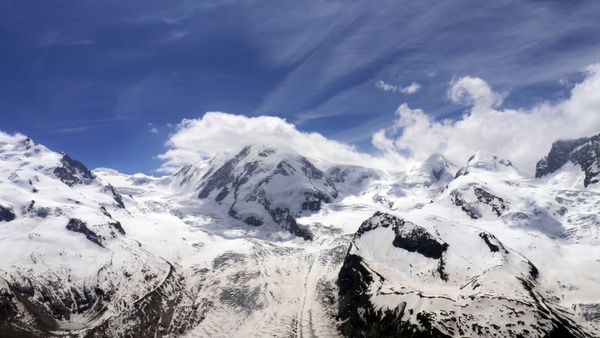 monterosa glacier alps