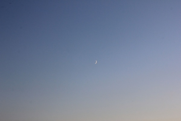 moon in clear sky