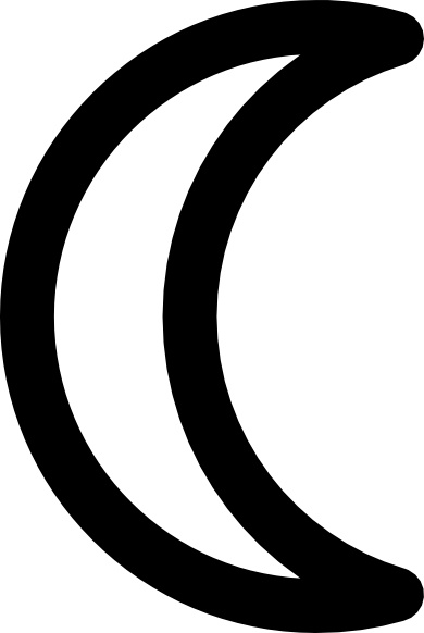 Moon Symbol Decrescent clip art 