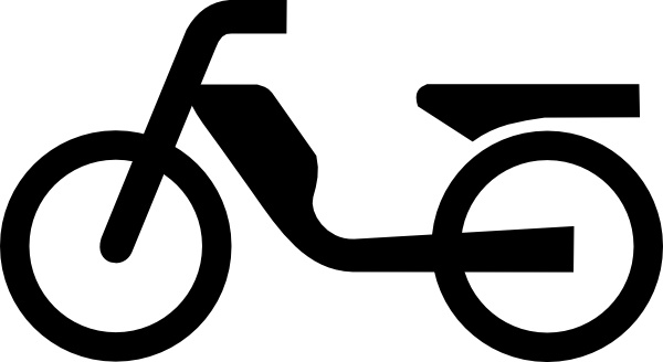 Moped Aus Zusatzzeichen clip art