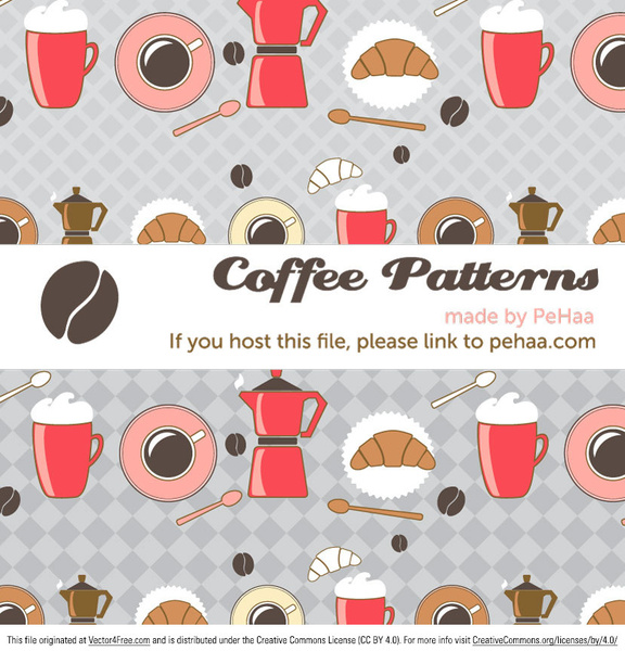 morning coffee free illustrator patterns