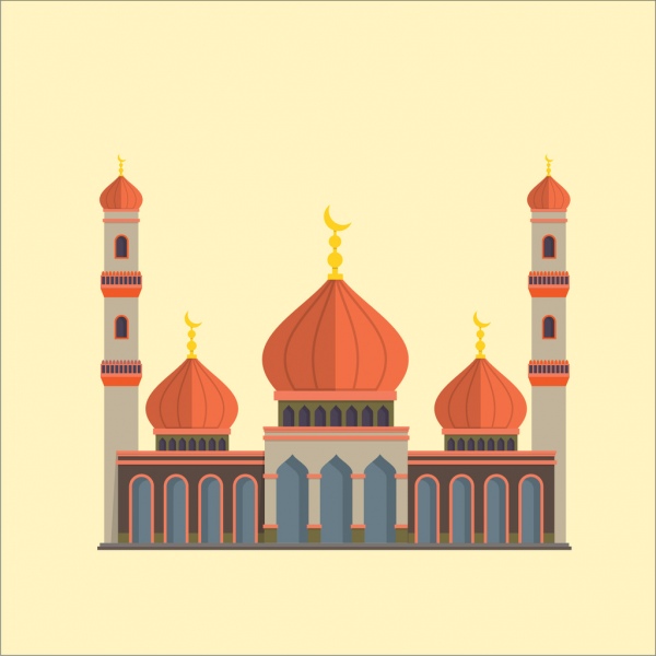 Mosque set landscape Vectors graphic art designs in editable .ai .eps