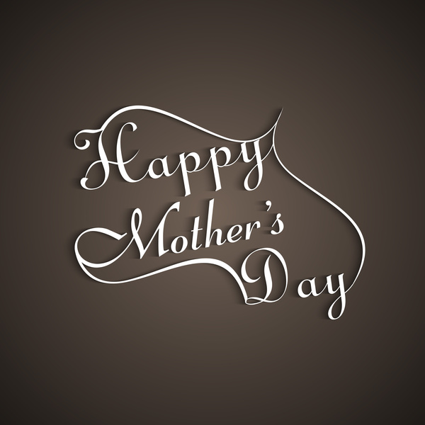 mothers day typography creative text vector illustration