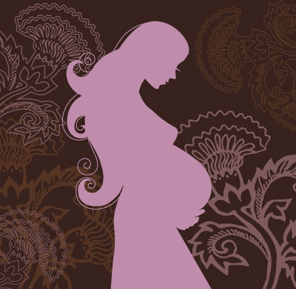 mothers silhouette 02 vector