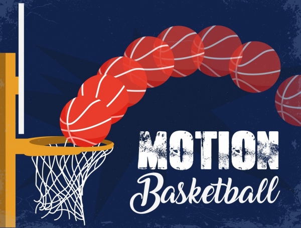 motion basketball background retro grunge decor 