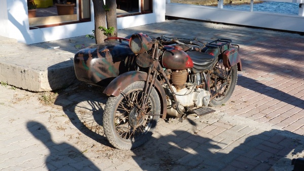 moto bike old stainless