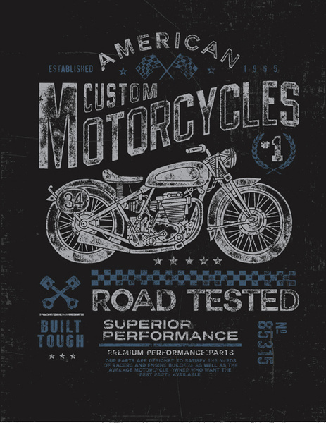 motorcycle retro posters creative vector graphics