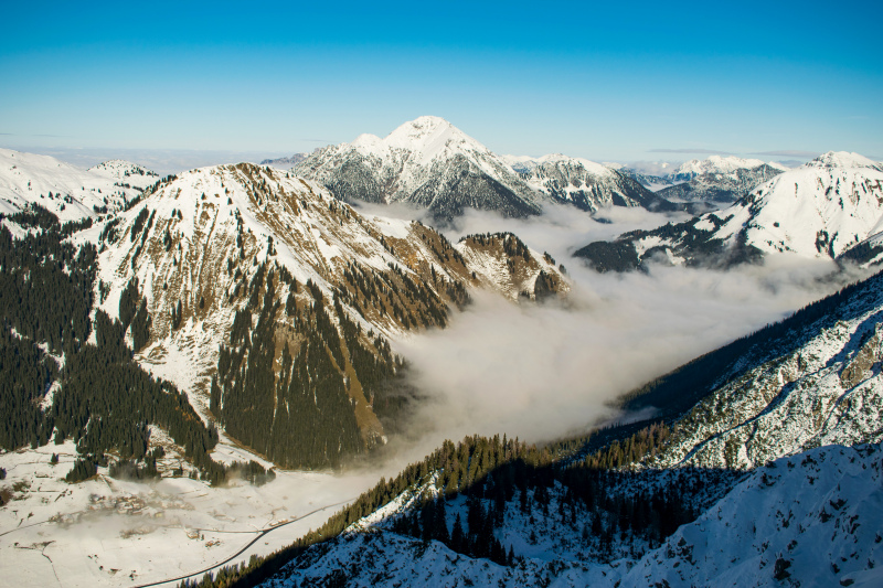 mountain range picture elegant snowy high view