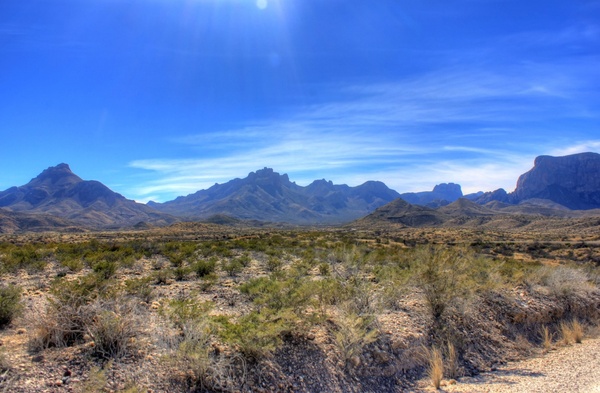 mountains in the distance at big bend national park texas