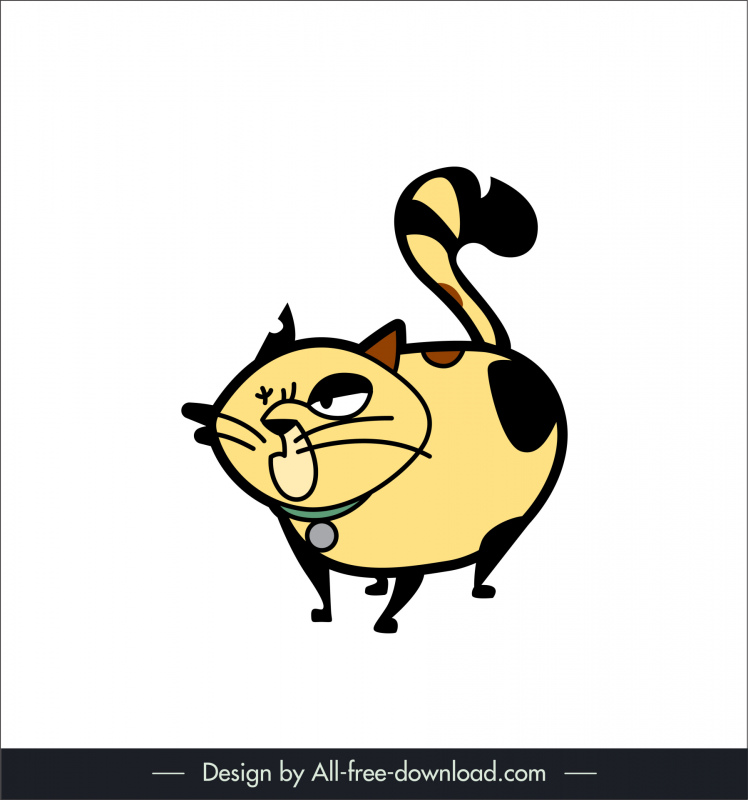 ms wicket s scrapper cat in movie mr bean cartoon icon funny handdrawn sketch