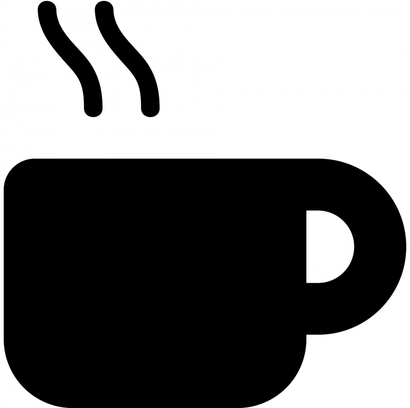mug hot beverage icon sign, flat silhouette sketch