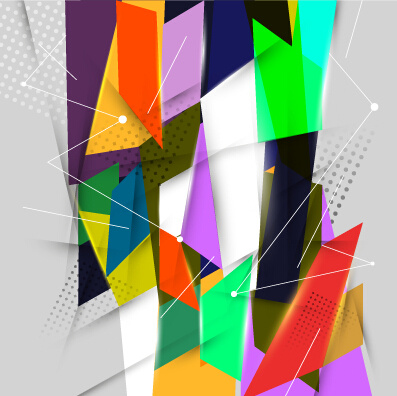 multicolor geometric business background vector