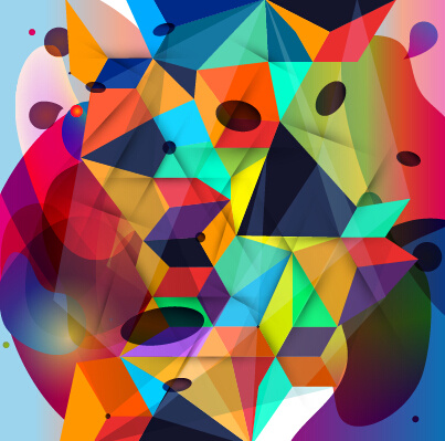 multicolor geometric business background vector