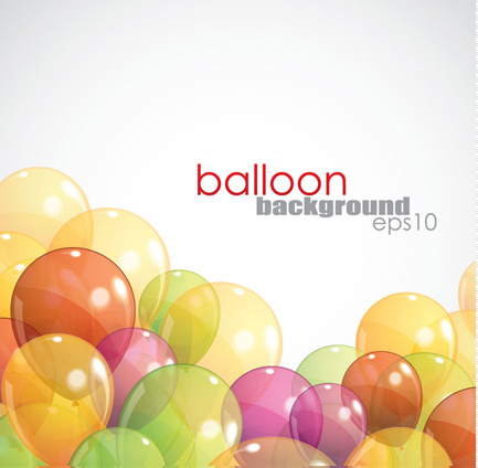 multicolored balloon background design vector 