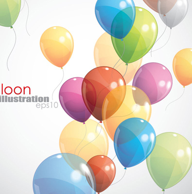 multicolored balloon background design vector 