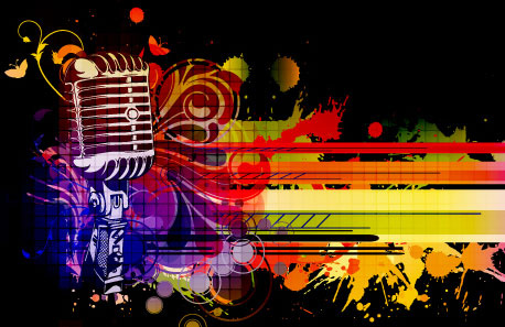 music8 mike stylish vector background