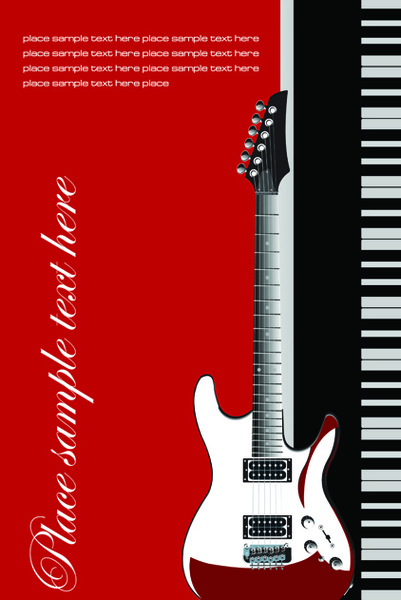music brochure cover vector background 