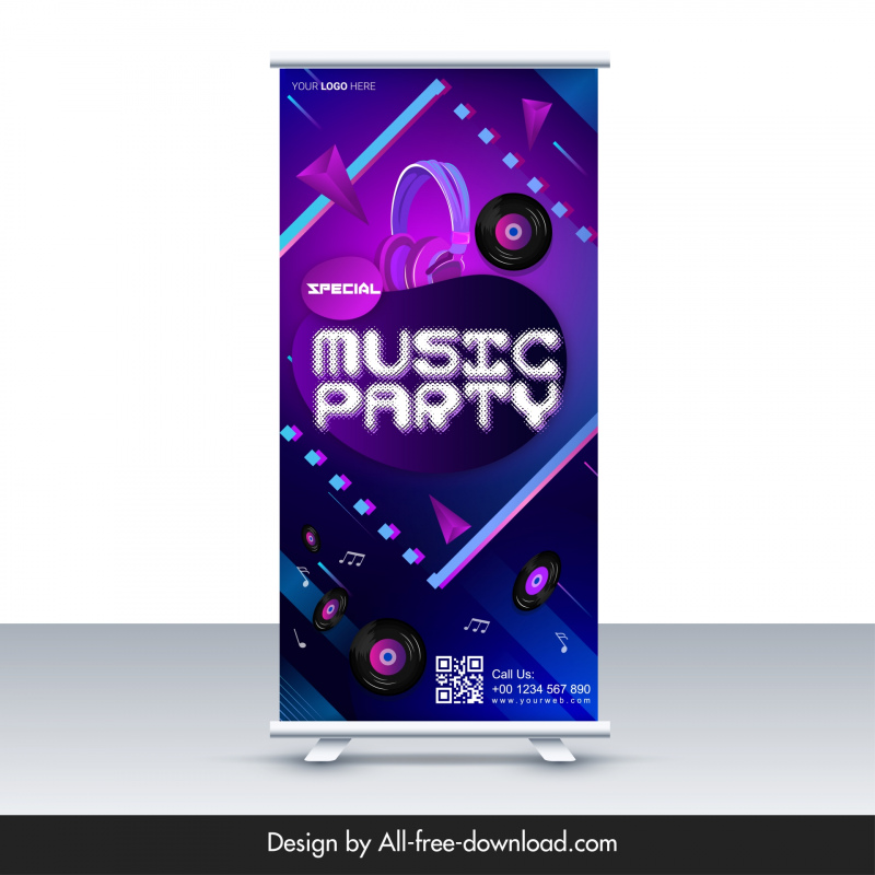 music event conference standee banner dynamic 3d