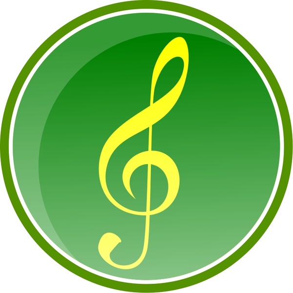 Music Icon-Green-2 Free vector in Open office drawing svg ( .svg