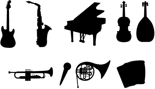 Musical Instruments Silhouettes