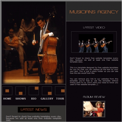 Musicians Agency Template 