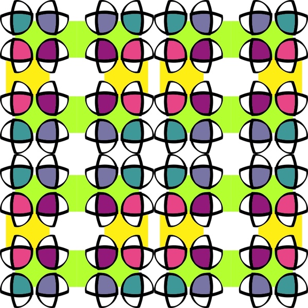 Muster 43ab Viele DoppelDs farbig - Endloskachel 