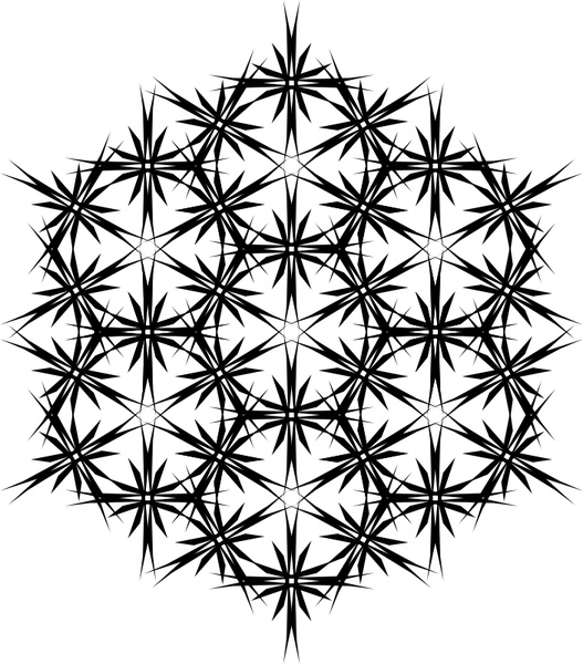 Muster 43dc Wabe aus Sternen - Endloskachel