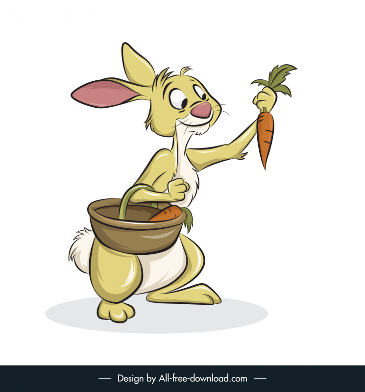  my friends tigger pooh cartoon design element funny rabbit icon sketch