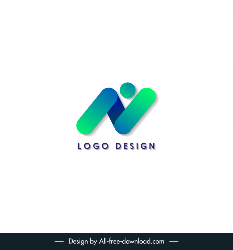 n 3d and minimalist logotype symmetric stylized text design