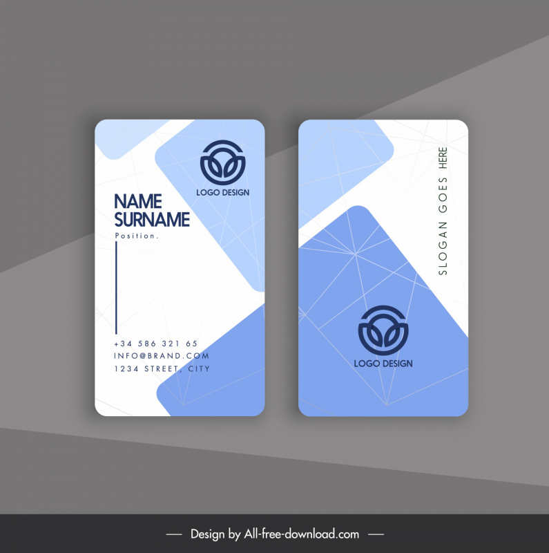 name card business card visiting card bright elegant geometrical template  