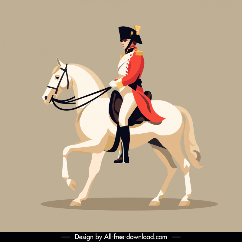 napoleon design elements man riding horse