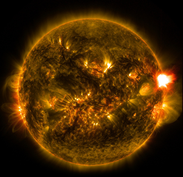 nasa releases images of 1st notable solar flare of 2015