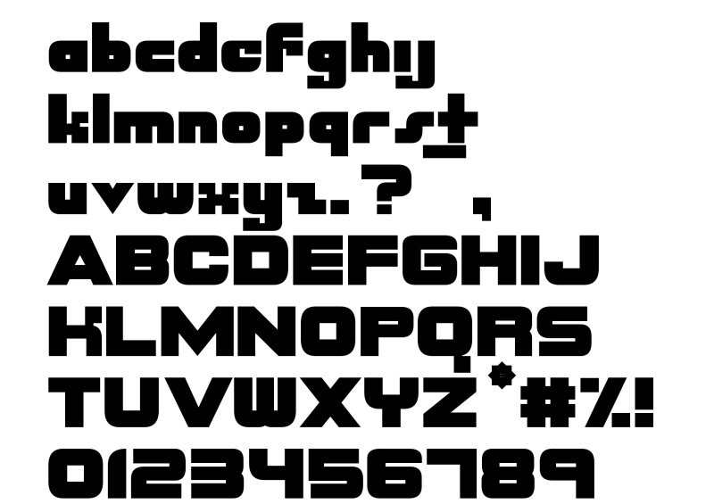 Techno accents font free download