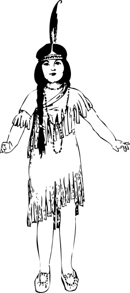 Native American Girl clip art