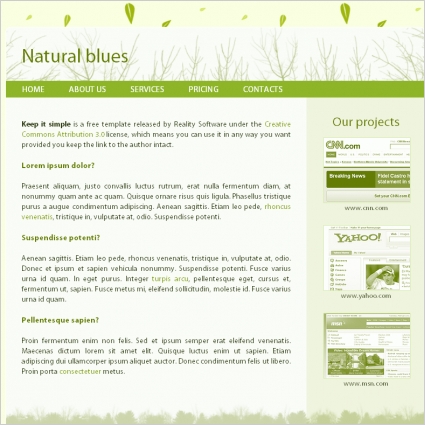 Natural Blues Template