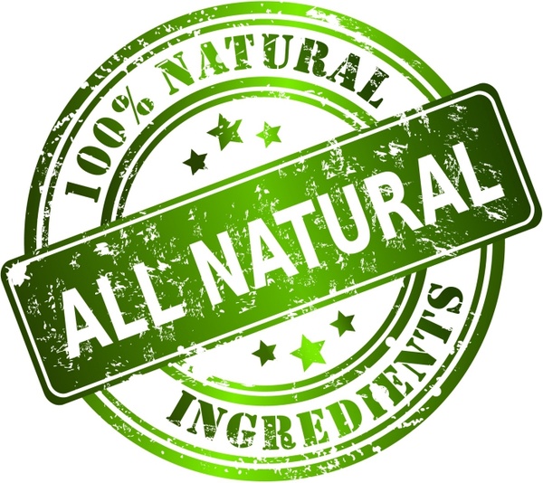 Natural ingredients stamp 