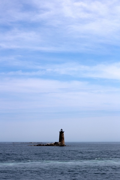 nature ocean water lighthouse sky clouds seascape