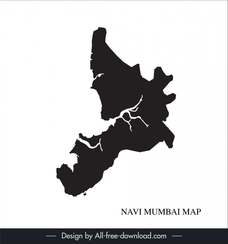 navi map backdrop template flat black silhouette design 
