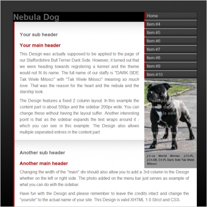 Nebula Dog Template