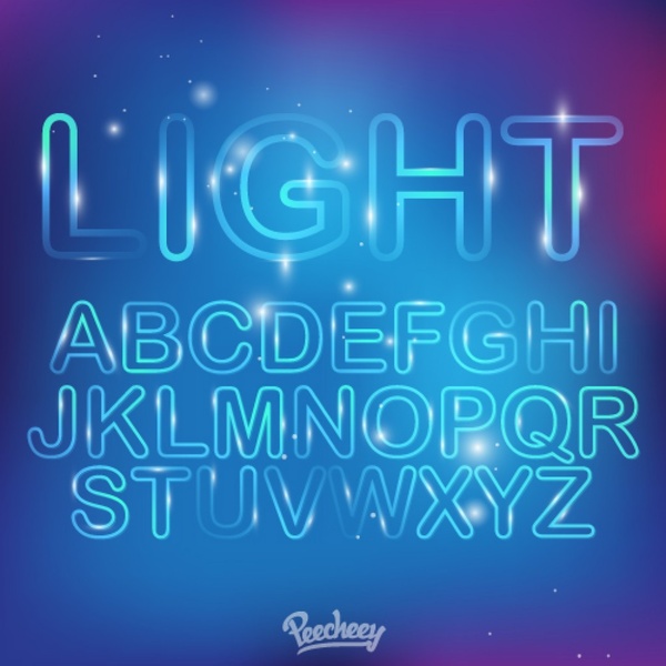 Neon Light Font Free Vector In Adobe Illustrator Ai Ai Vector Illustration Graphic Art Design Format Format For Free Download 694 75kb