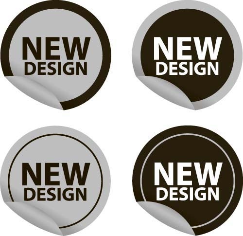 new design stickers vectors 